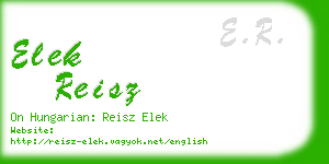 elek reisz business card